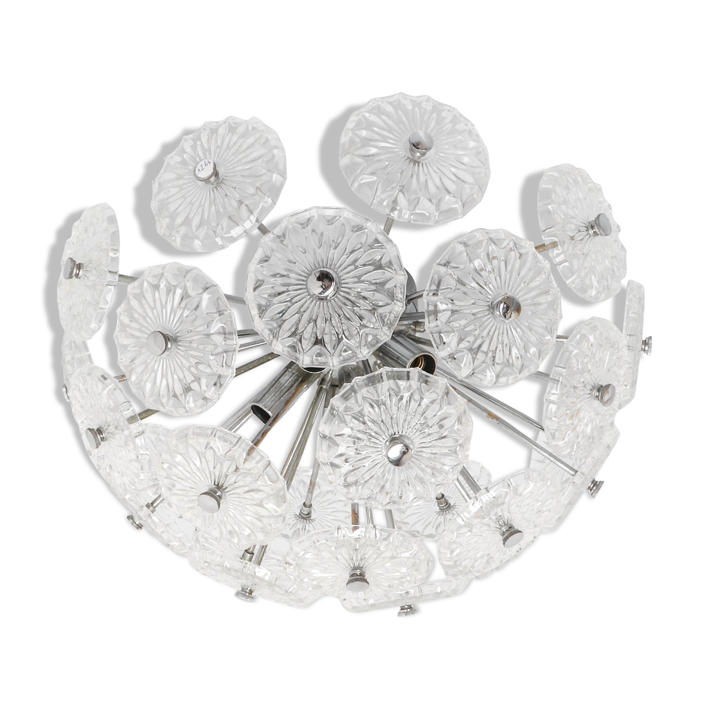 Vintage glass sputnik chandelier