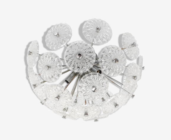 Vintage glass sputnik chandelier