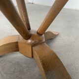 Art deco mirror pedestal table in walnut 1930