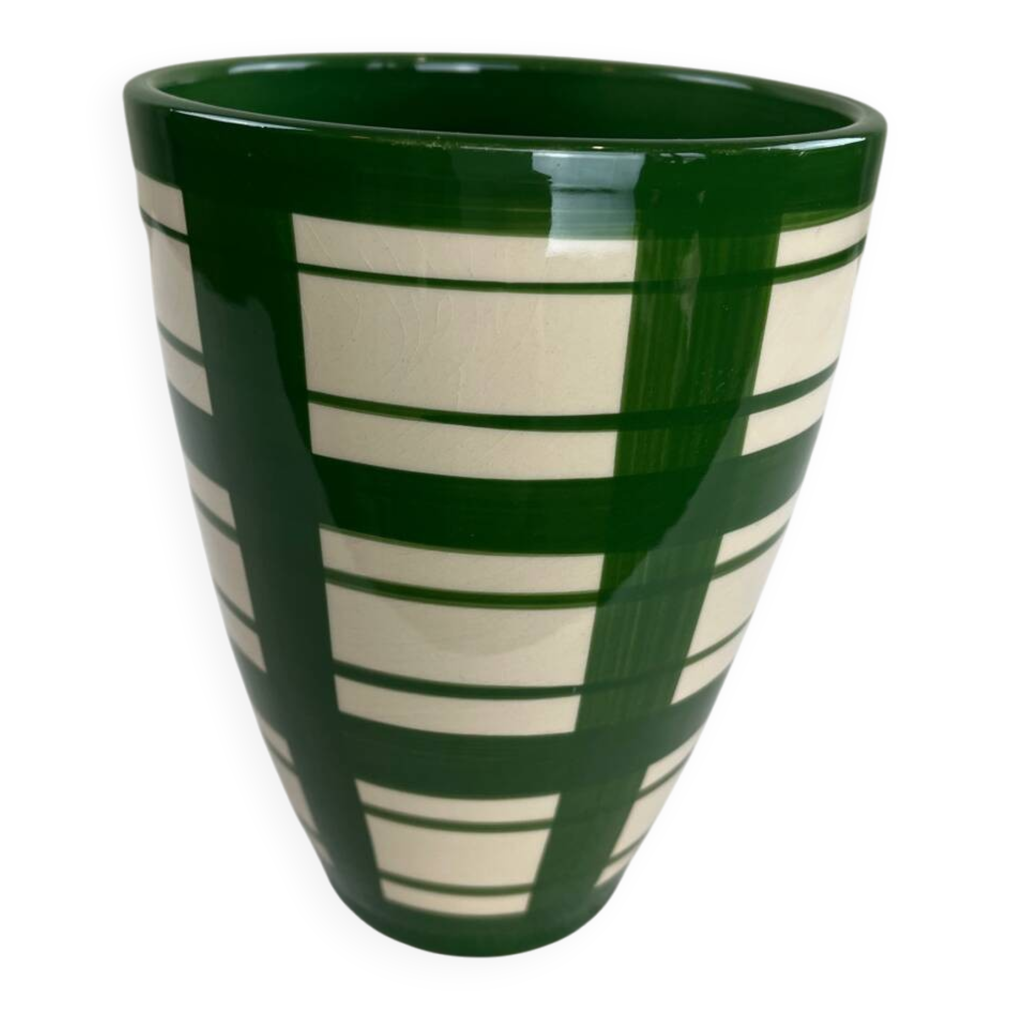 Checked vase
