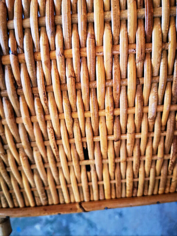 Rattan bench chest