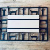 Rectangular mirror in ironwork, Frederick Weinberg