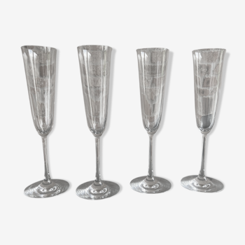 4 new Baccarat champagne flutes