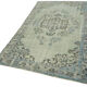 Handmade distressed anatolian 1980s 169 cm x 269 cm blue rug