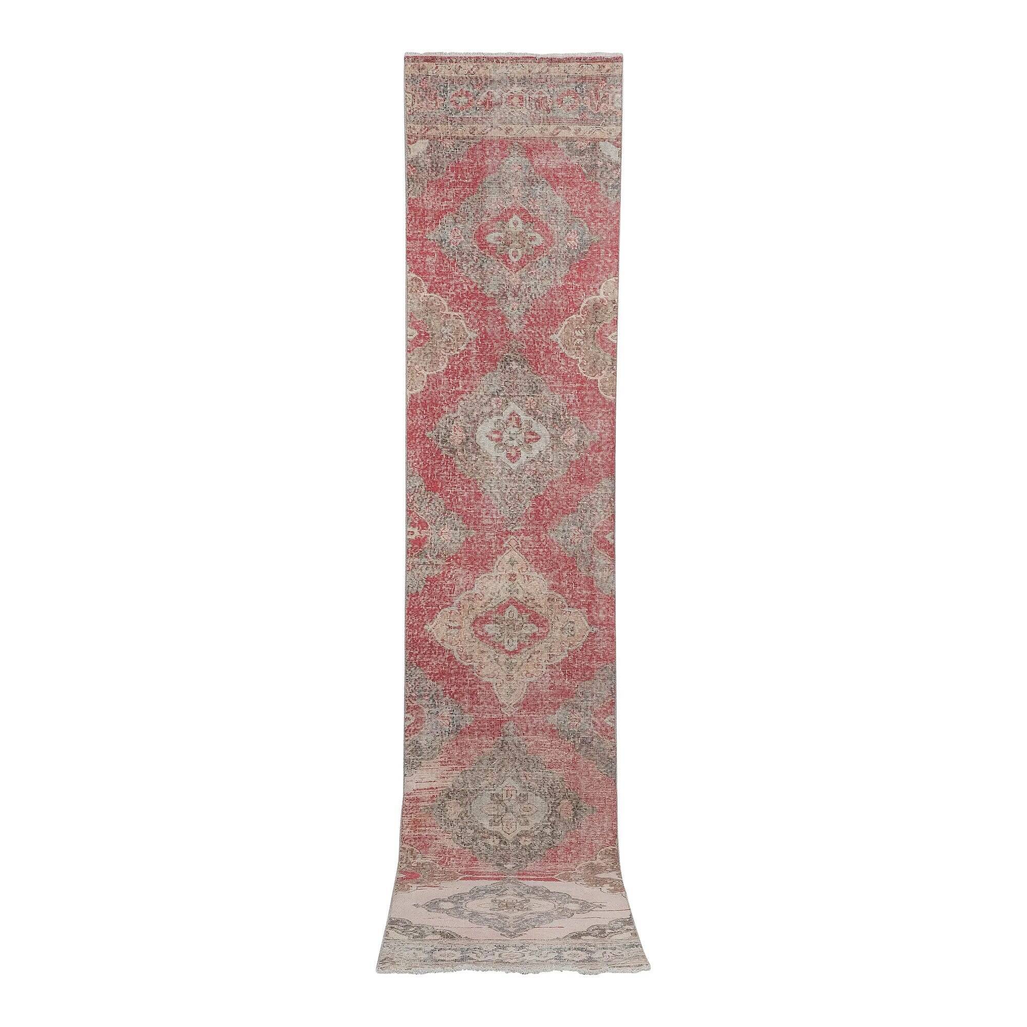 Vintage Turkish hallway rug 82x405 cm
