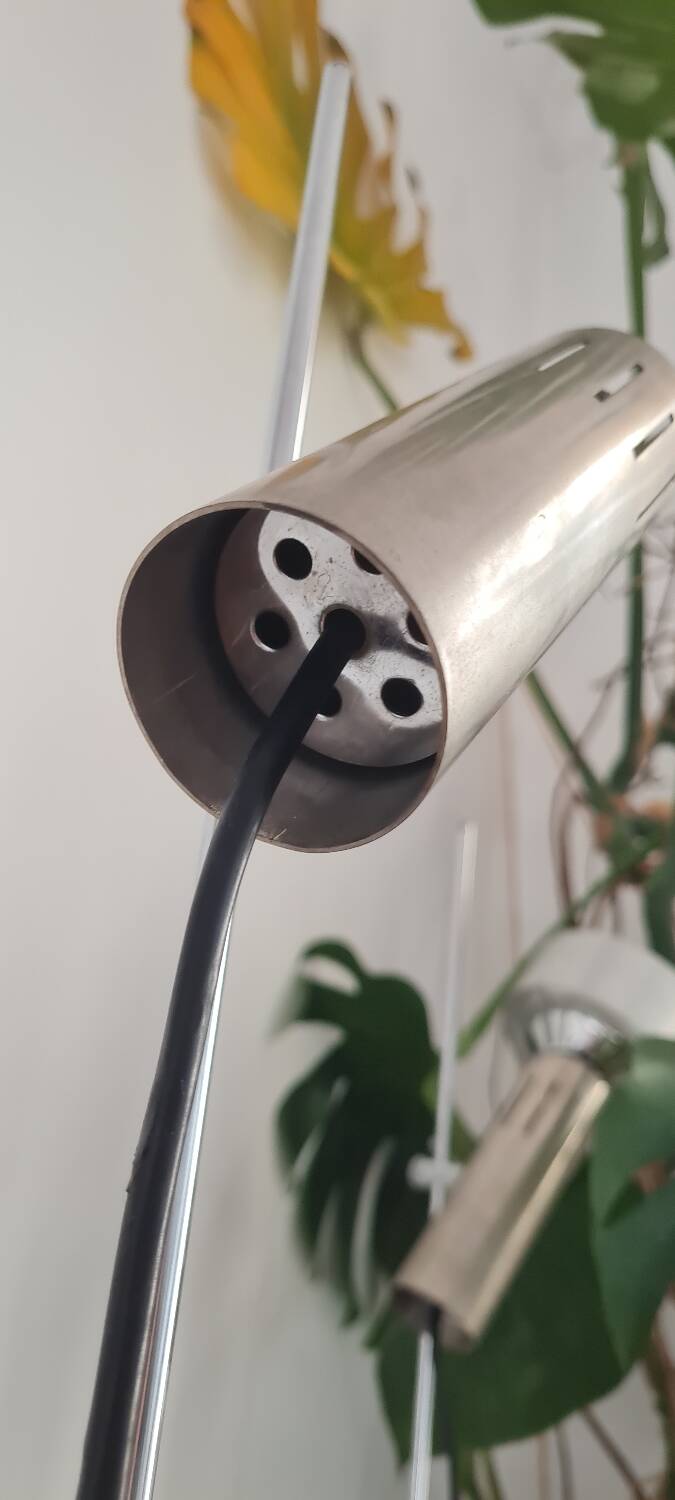 A14 floor lamp with two spotlights by Alain Richard