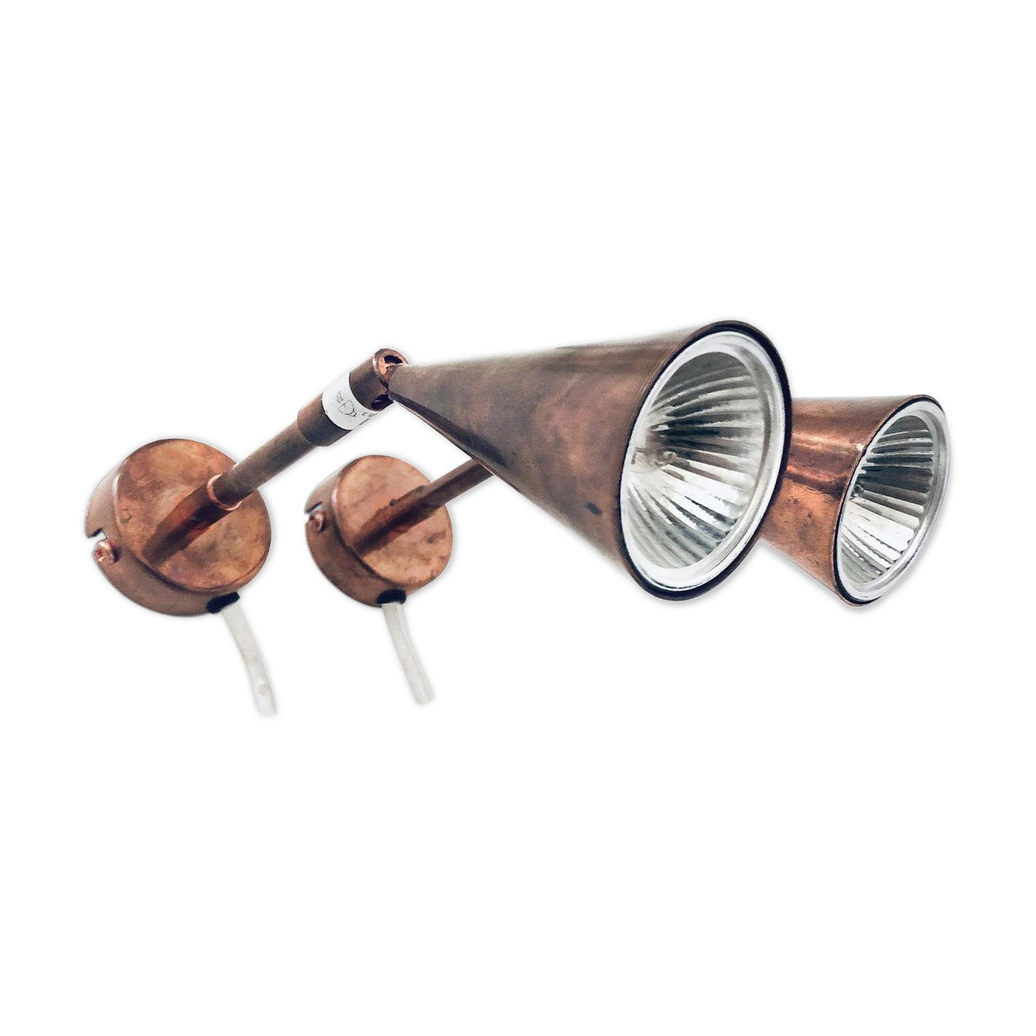 60s danish design brass lamps by D