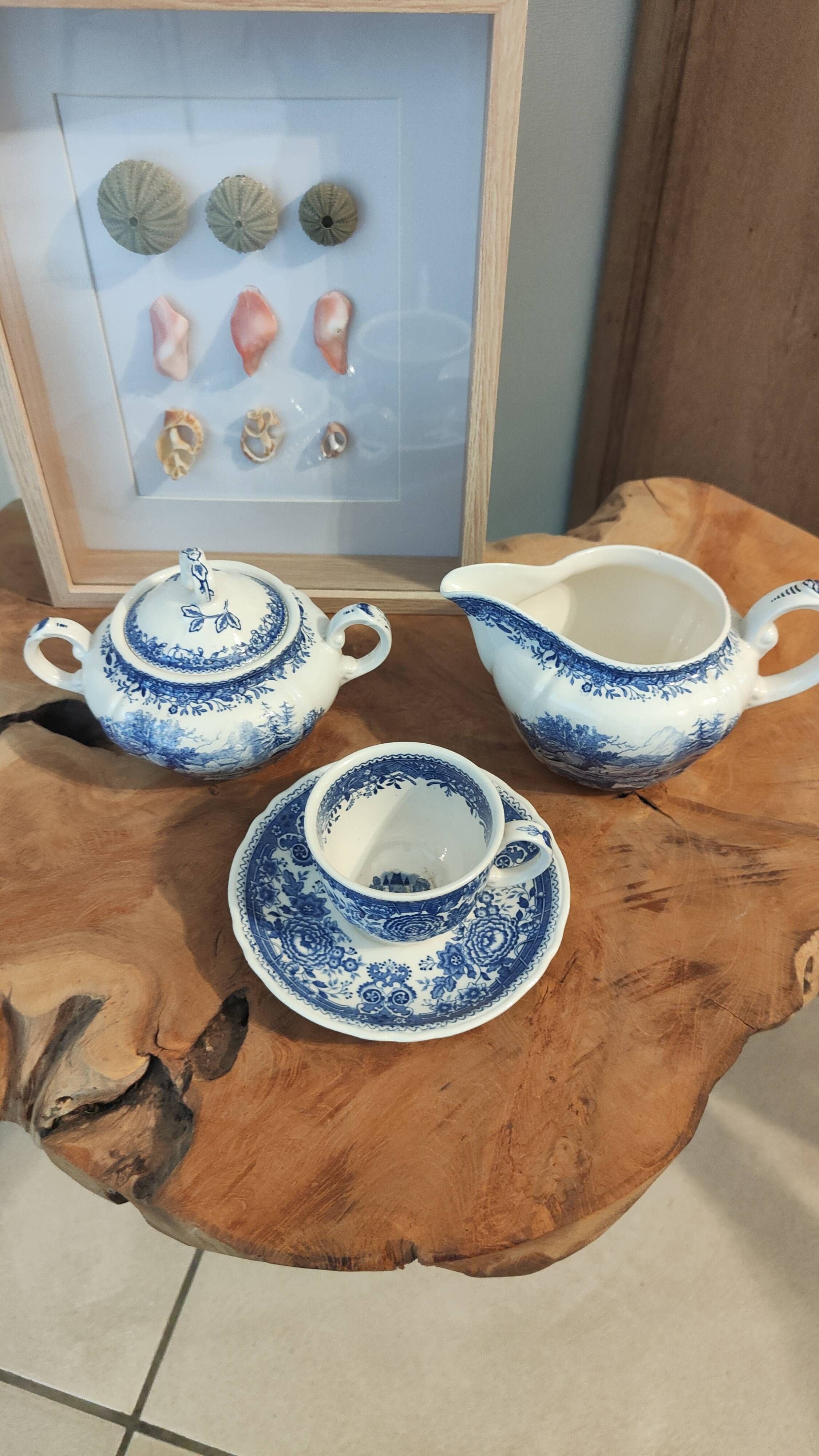 Villeroy & Boch "Burgenland" blue service trio – Vintage