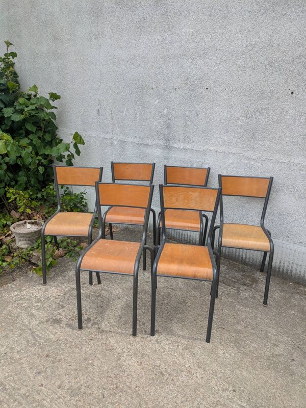 Paire de chaises de style Mullca