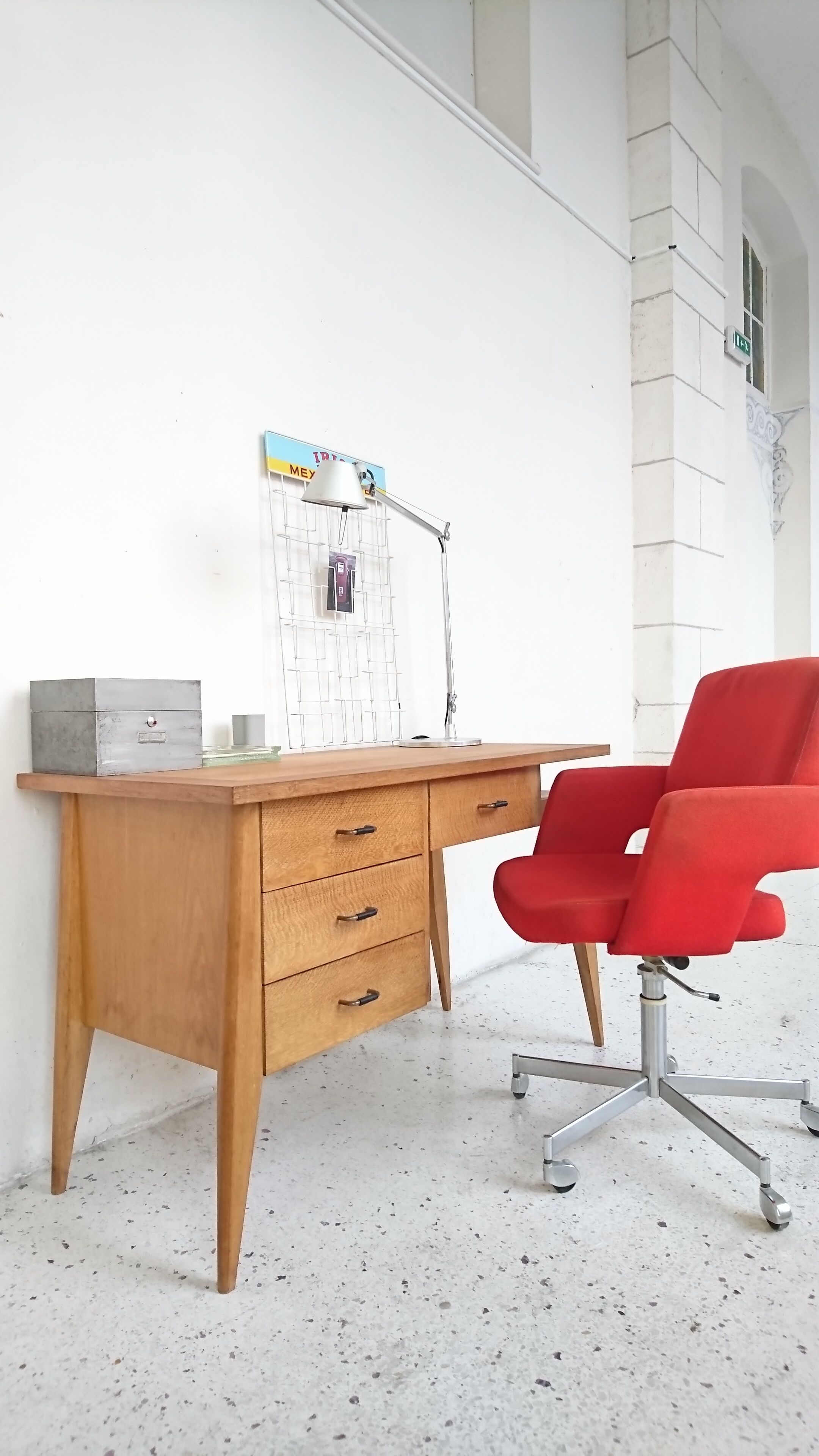 Red office armchair