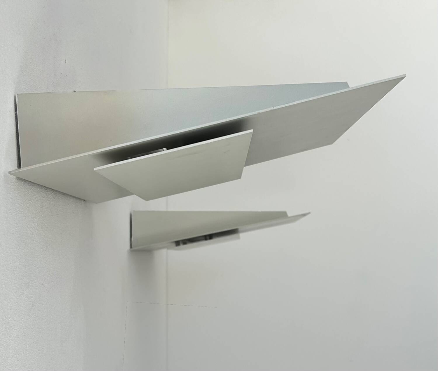 Pair of vintage wall lights, cast aluminum, France 1970