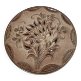 Ceramic trivet with floral motif by Fonck et Matéo (Vallauris)