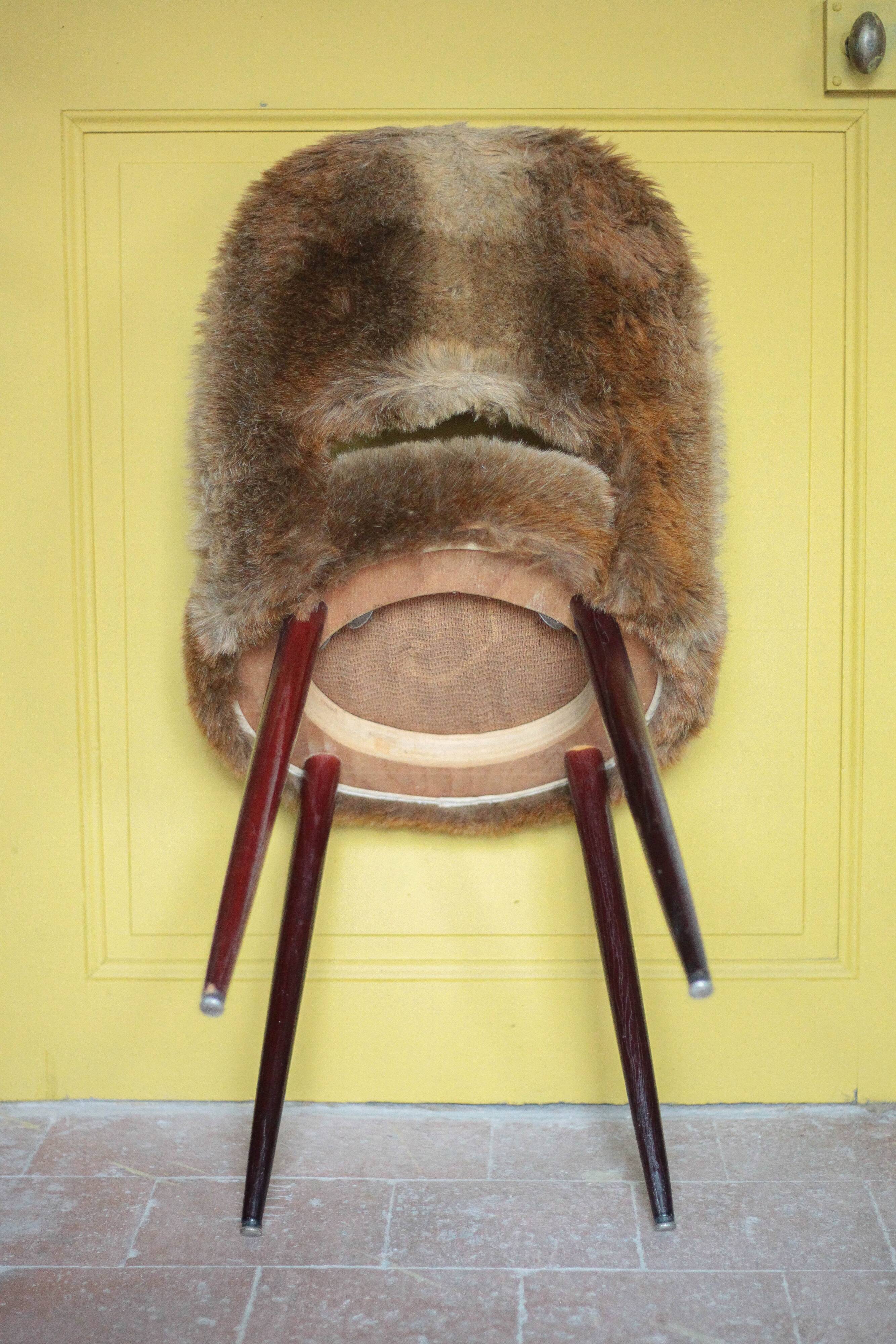 Pair of Moumoute chairs in Baumann style, vintage chairs, retro chair