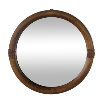 Vintage rattan mirror