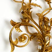 XL 1960s Italian gold-plated wall lamp with four sockets | heigh 80ccm