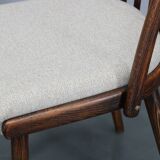 1960s Antonin Suman Set of Six Beech Dining Chairs, Restored