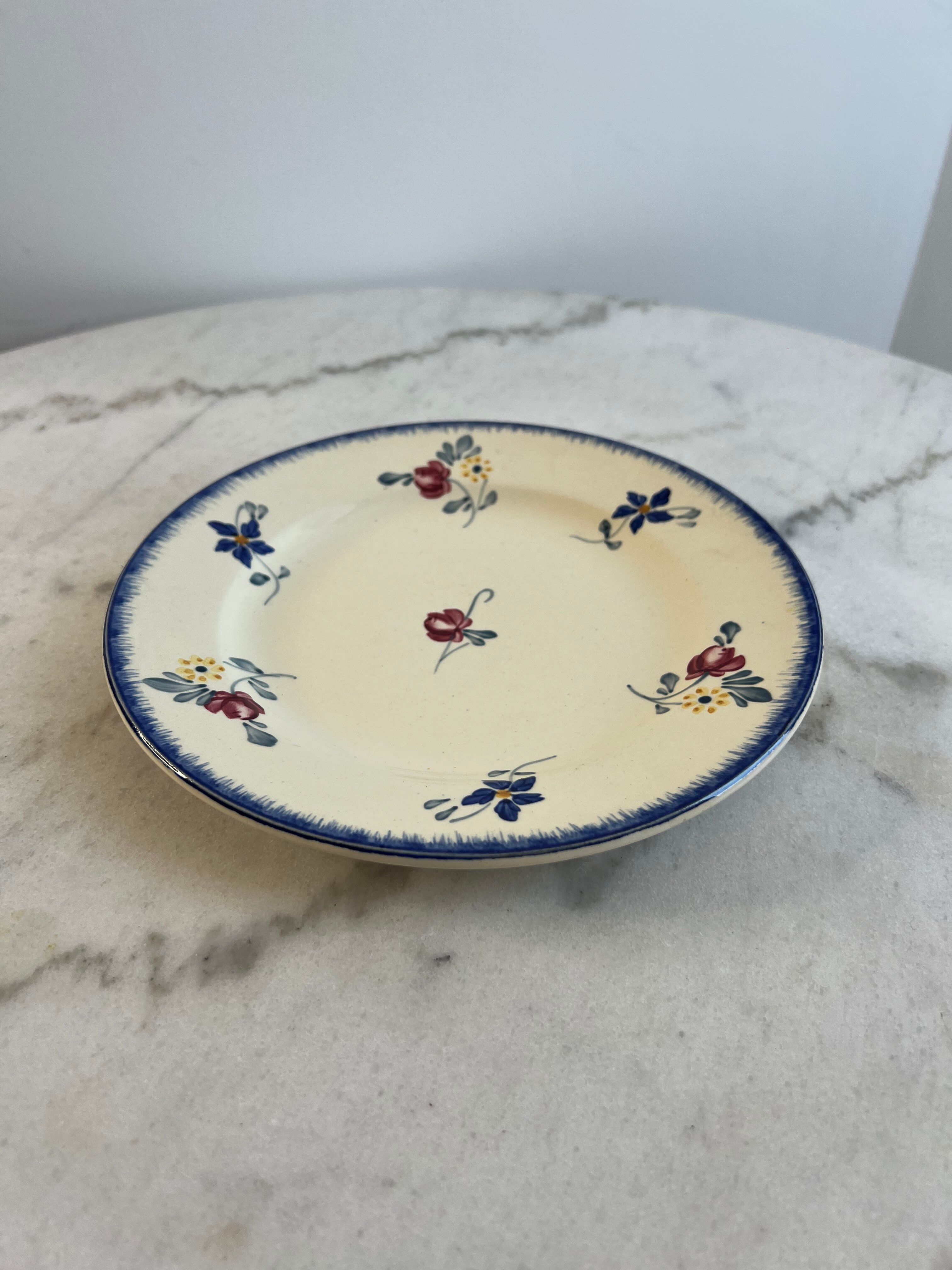 Small flat plate Sarreguemines Marie Lou
