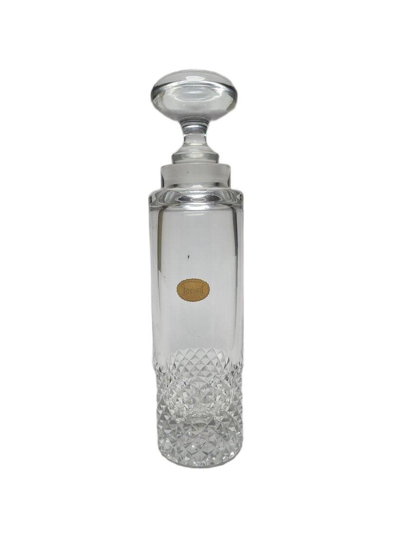 Art Deco crystal carafe from Possell, Germany, 1960s
