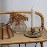 Gold metal candle holder