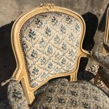 Paire de fauteuils cabriolets de style Louis XV
