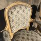 Pair of Louis XV-style convertible armchairs