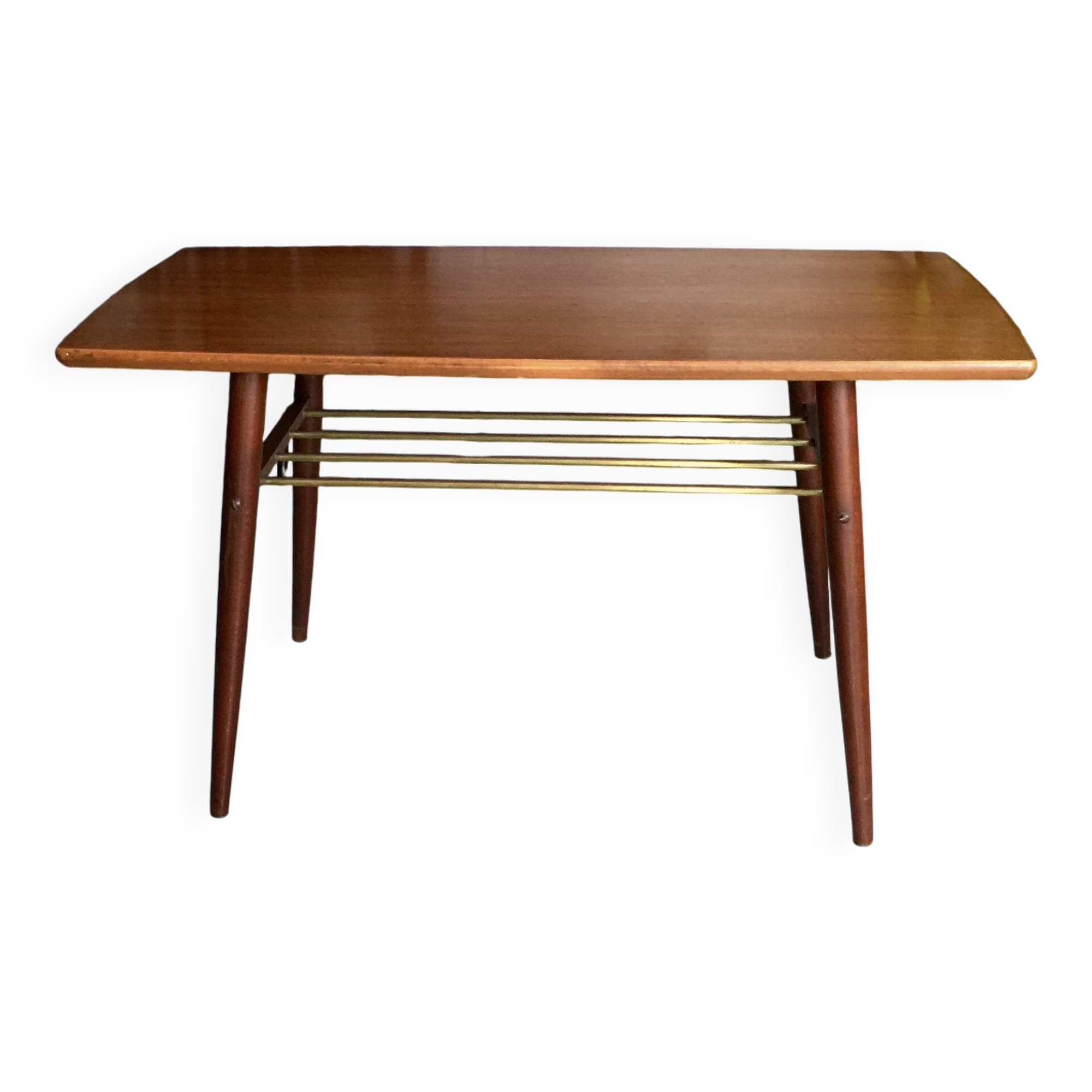 Scandinavian teak barrel-shaped coffee table, 1960s