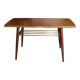 Table basse scandinave teck forme tonneau 1960