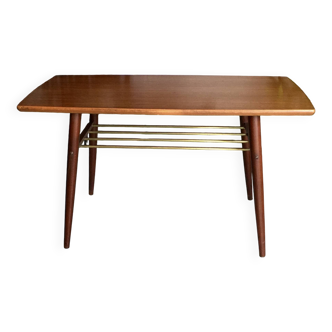 Scandinavian teak barrel-shaped coffee table 1960