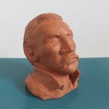 Ancient terracotta bust statue