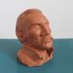 Ancient terracotta bust statue