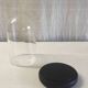 Glass globe and black wooden base - mid 20th century