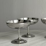 Set of Letang Remy style stainless steel footed cups