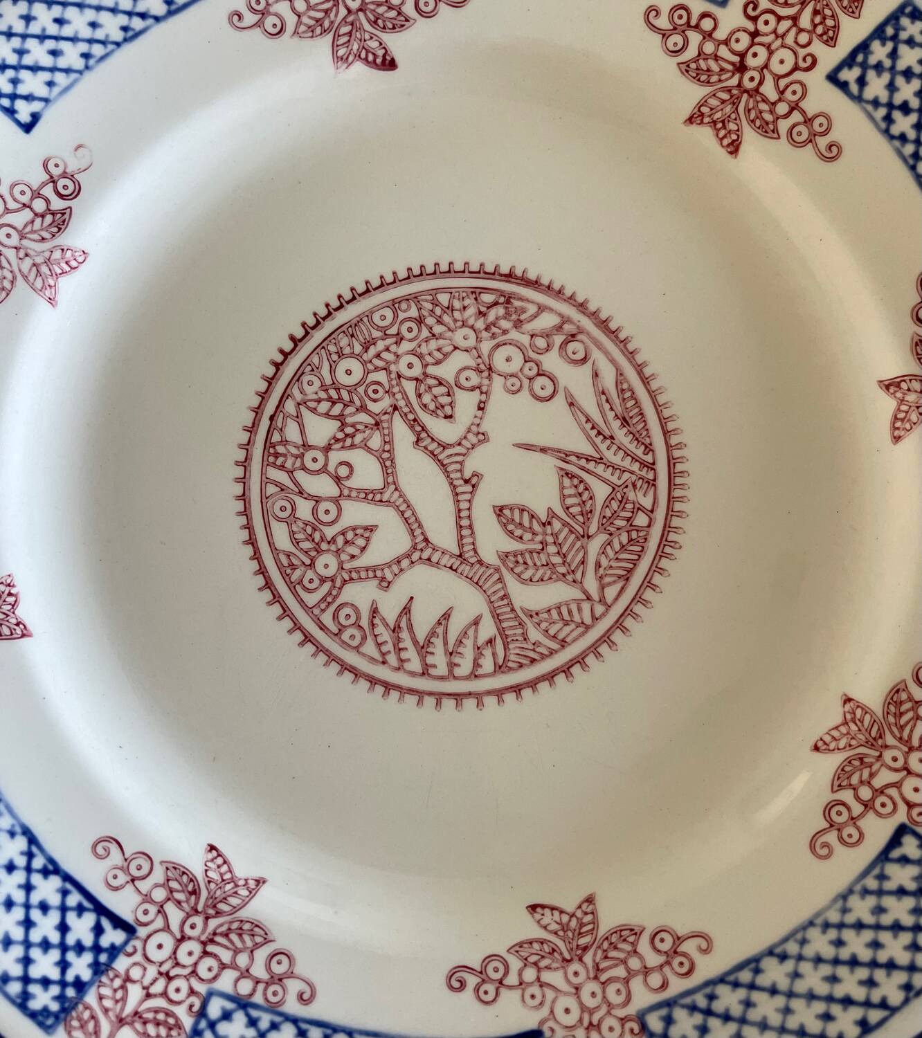 3 Longwy dessert plates.