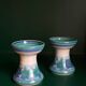 Two ceramic candlesticks