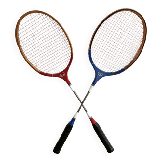 Raquettes de badminton vintage en bois
