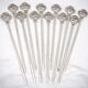 Christofle, 12 skewers, brochettes, metal silver-plated meat picks, anchor.