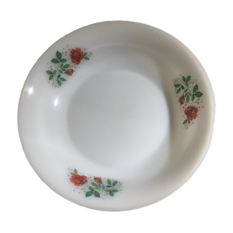 Round dish Arcopal pattern Red roses diameter