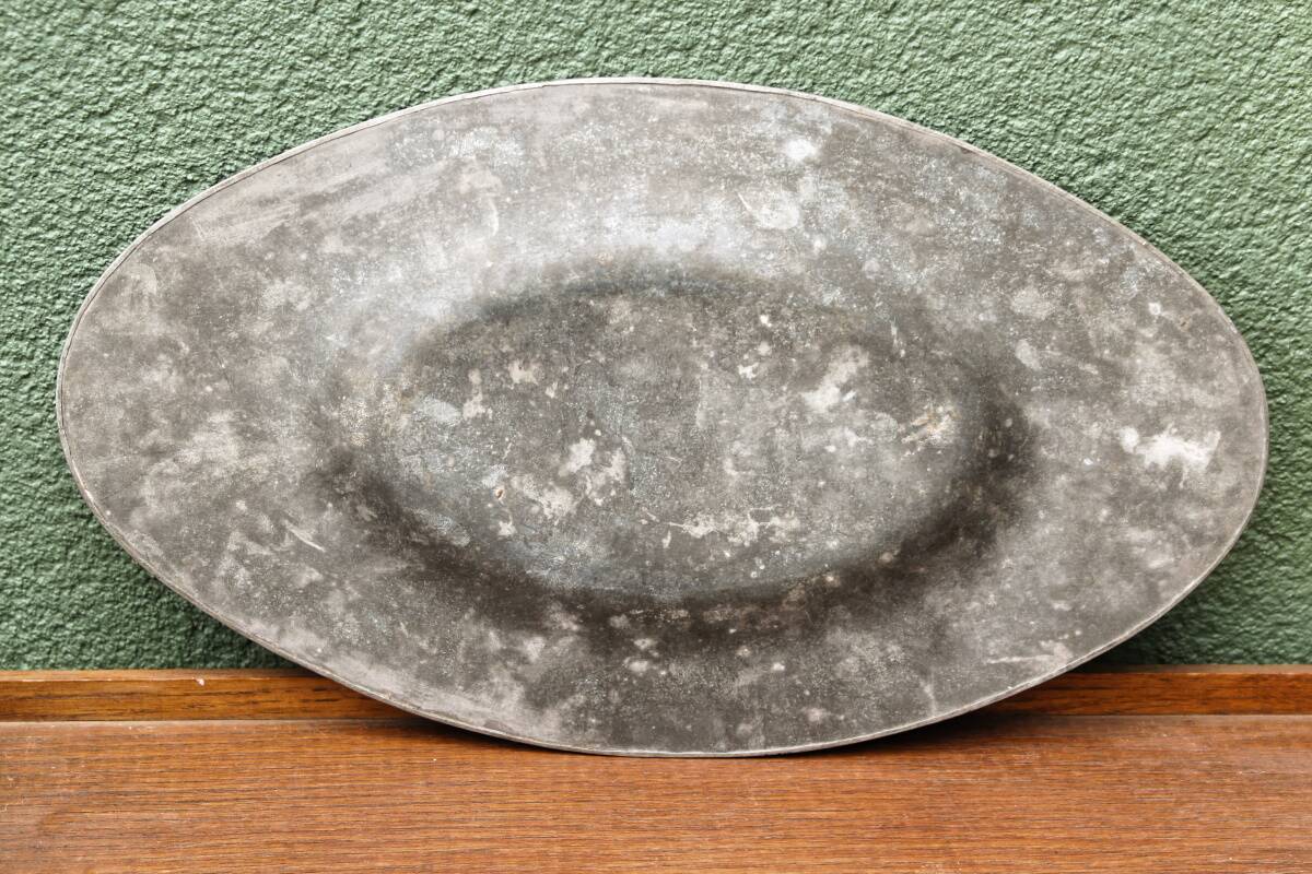 Art deco embossed pewter dish