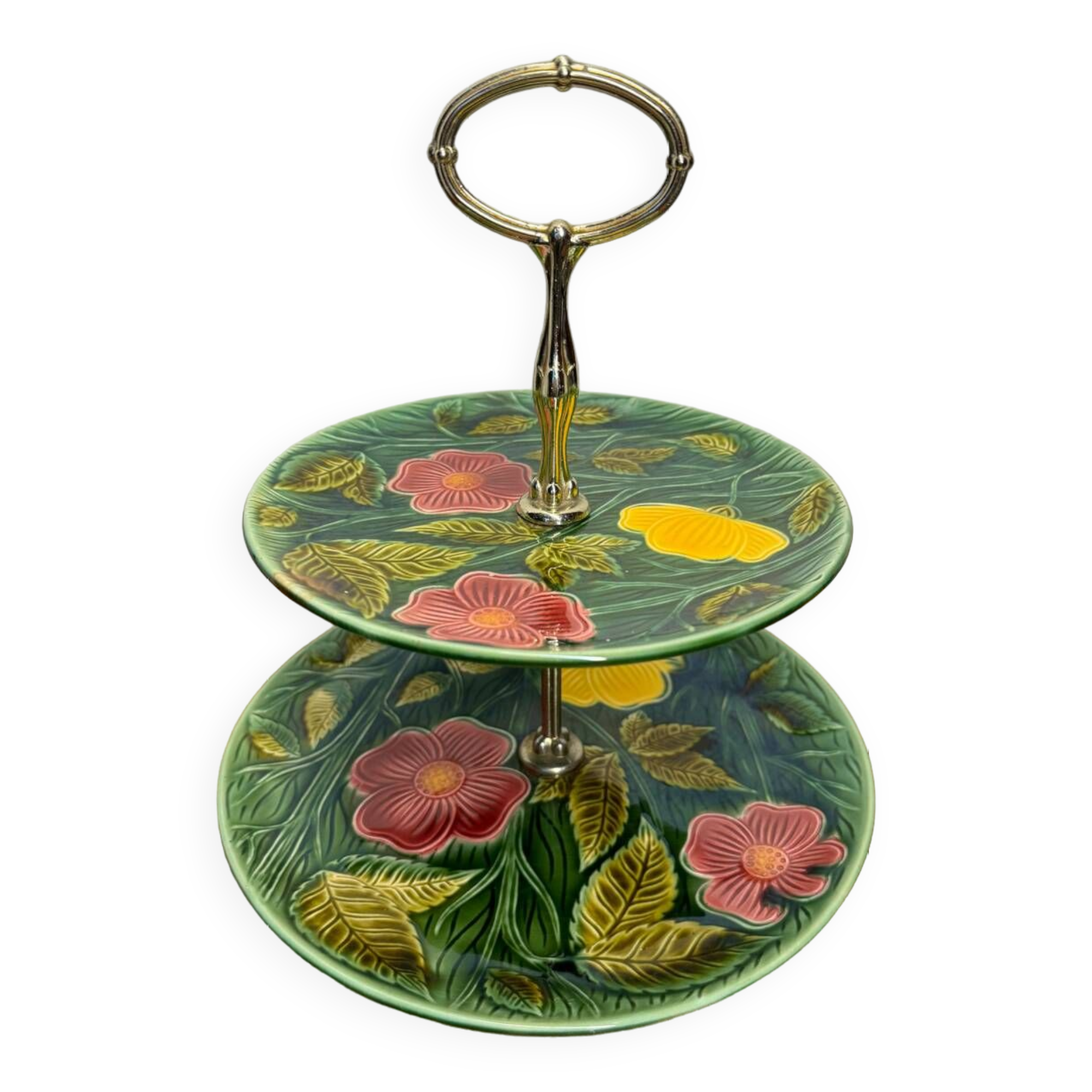 Ancient Sarreguemines Majolica Servant
