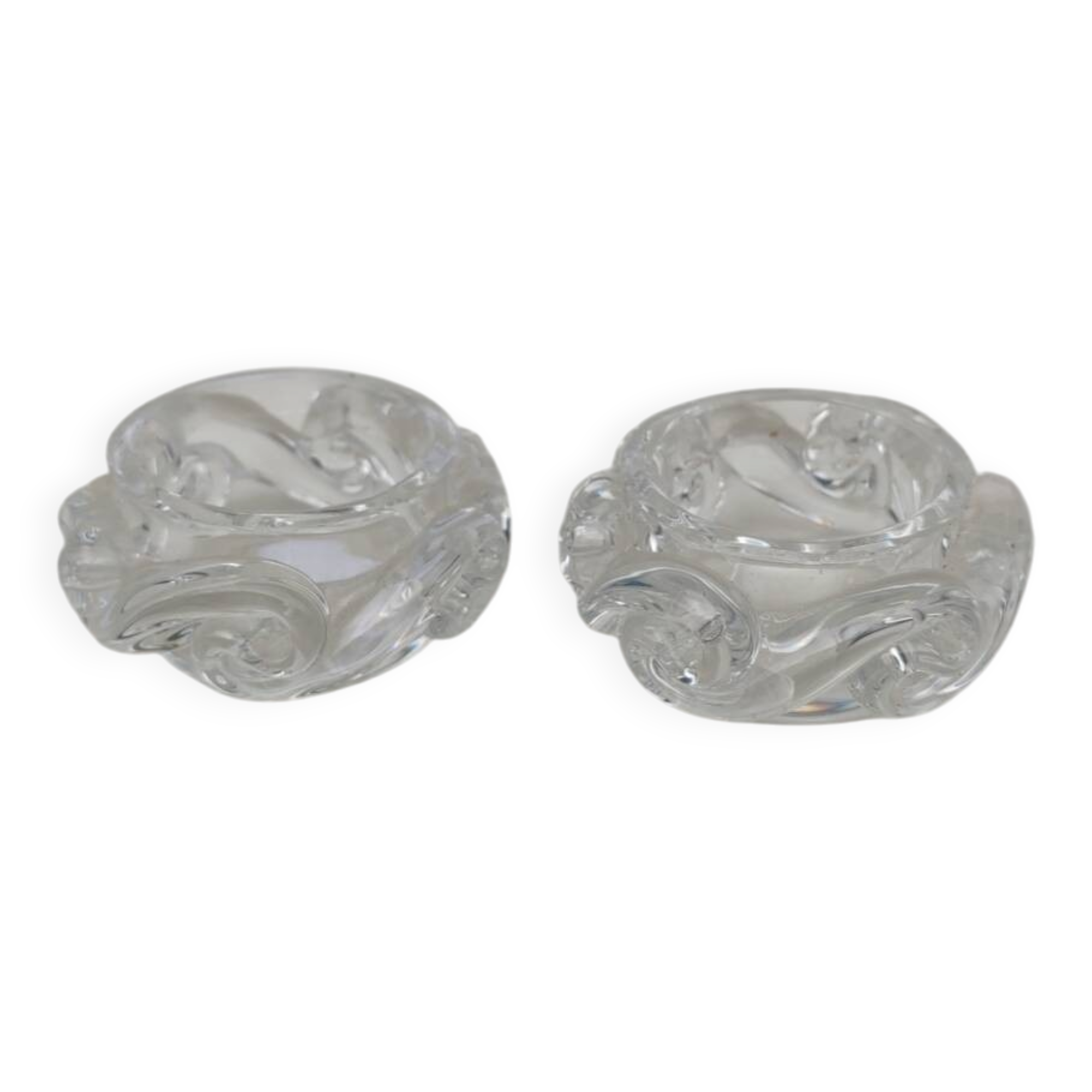 Pair of Baccarat crystal salt shakers, Aladdin model.