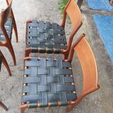 Set of 4 scandinavian teak chairs by piero palange and werther toffoloni montina