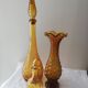 Vintage amber Italian carafe