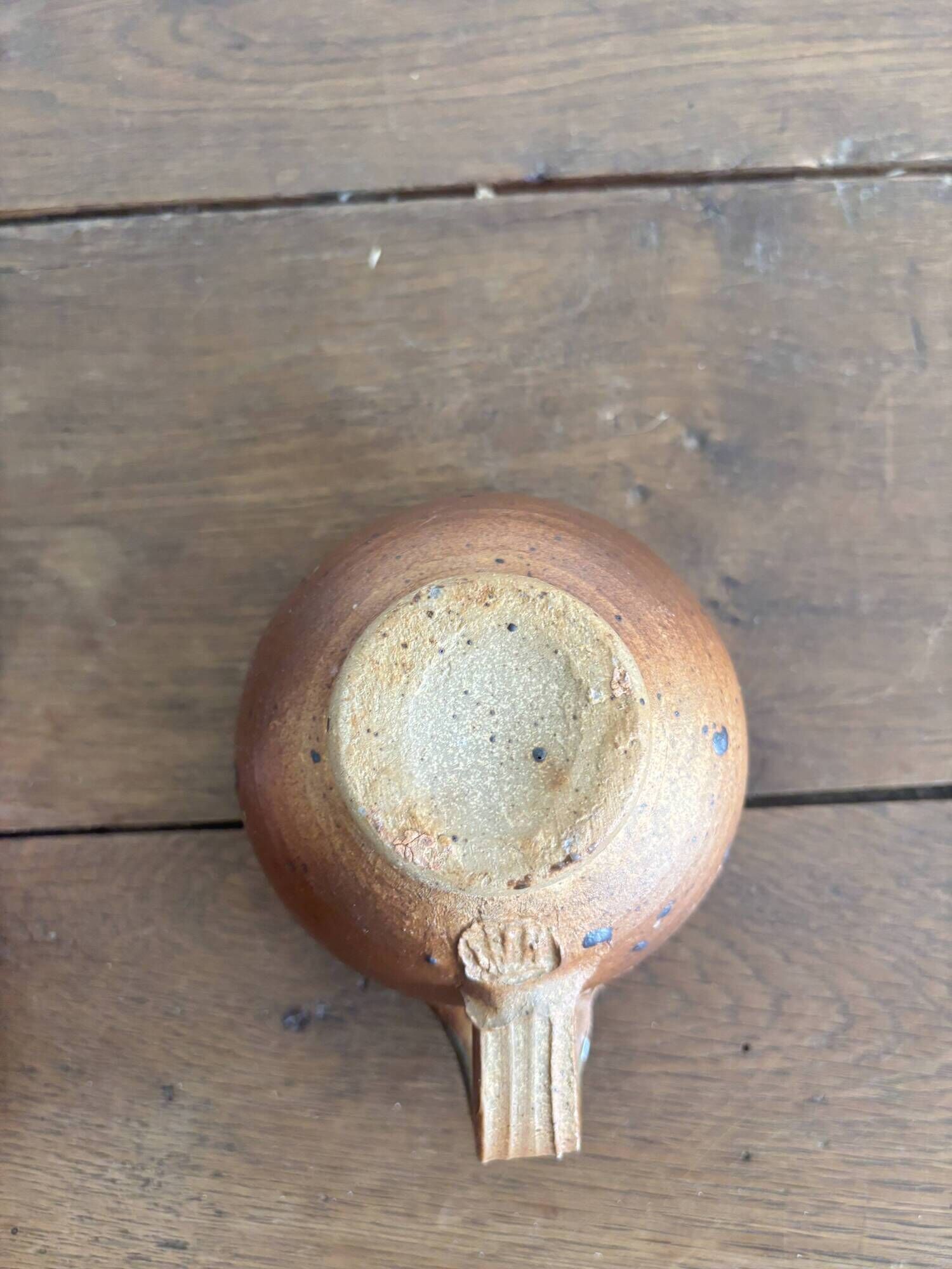 Grande tasse en grès Pierre Digan – bleu gris et terre cuite