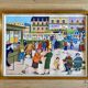 Educational poster elocution Rossignol vintage 60s - at the bus stop and the garden