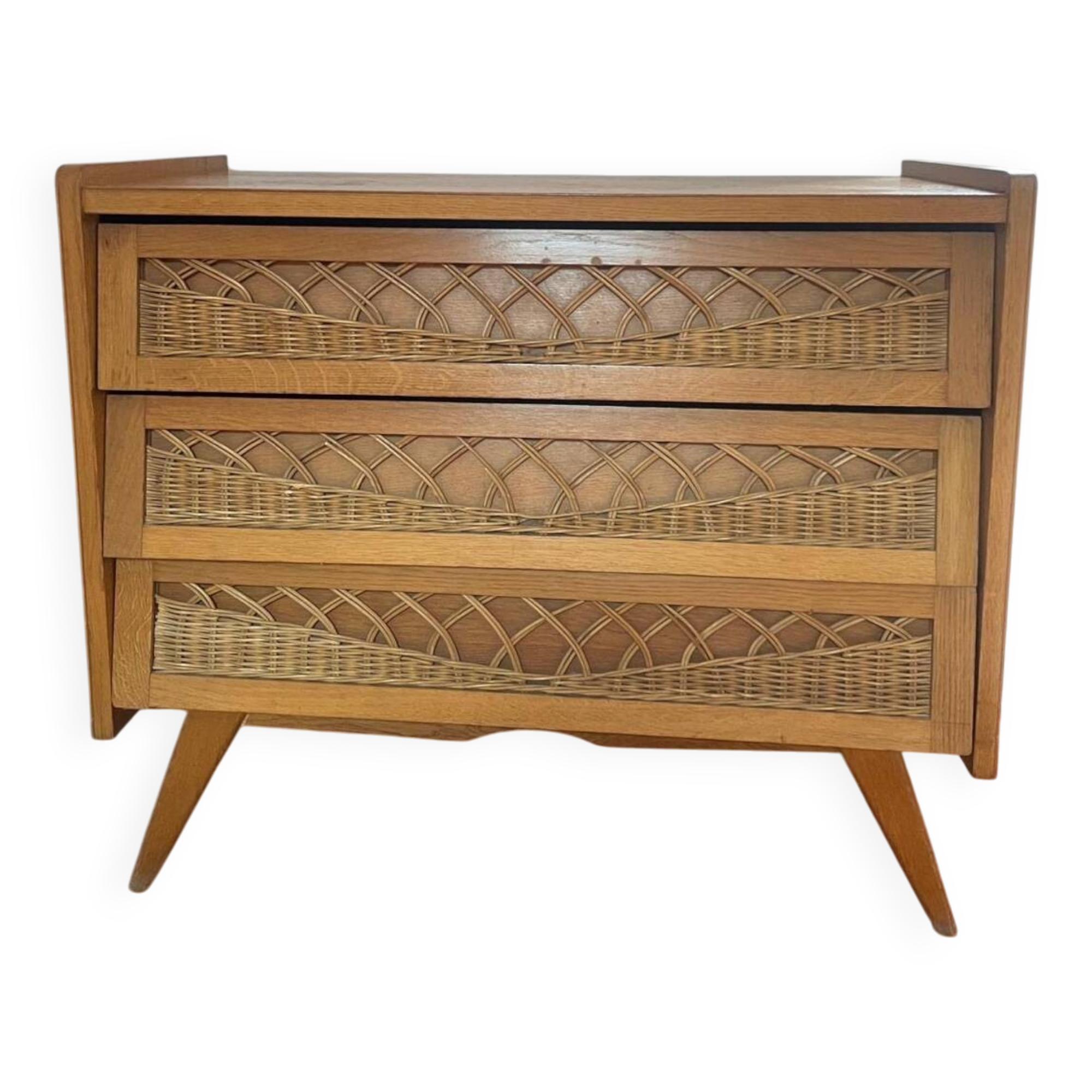 Vintage chest of drawers with compass feet