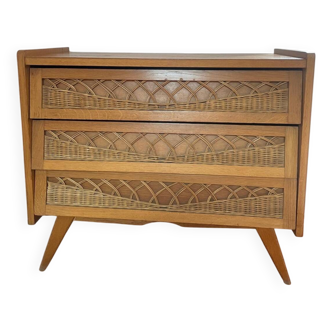 Commode vintage pieds compas