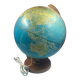 Mappemonde, globe terrestre  replogle Horizon Mondiale, Chicago 1970, fonctionne