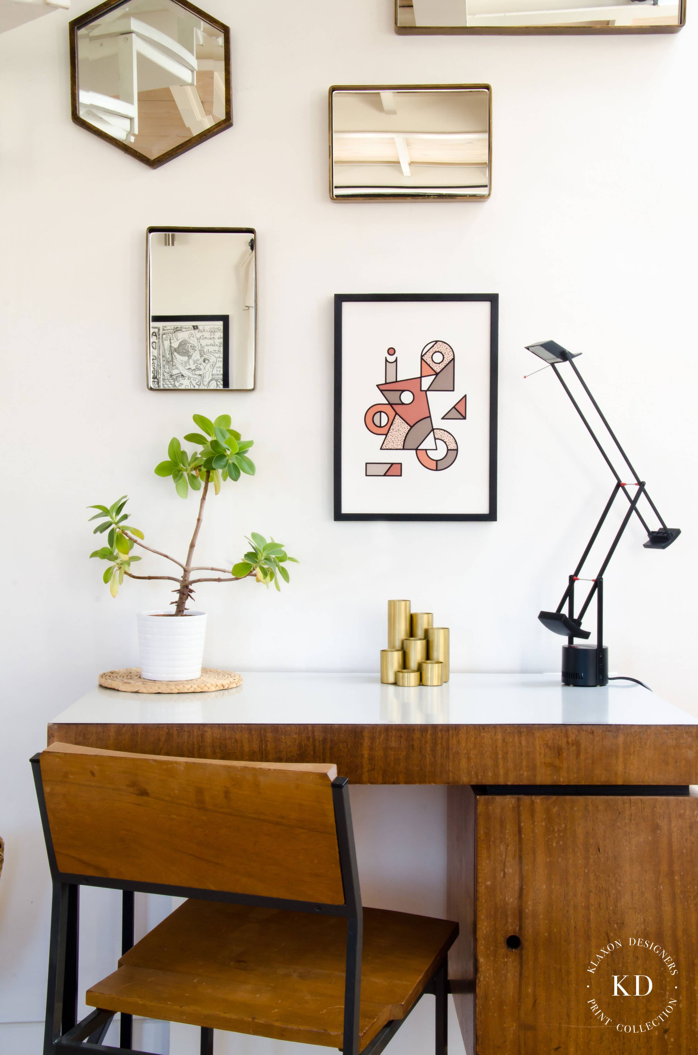 Illustration - Abstract geometric graphic colorful A3 poster numbered #004