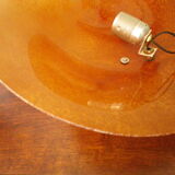 Asymmetrical hanging lamp with orange lampshade 70s/80s