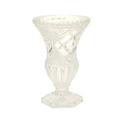 Vintage Vase Bohemian Crystal Diamond Pattern Medici 23cm